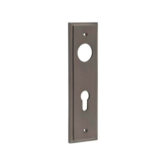 Burlington - Lever Handle Backplate Din Euro - Dark Bronze - BUR455DB - Choice Handles