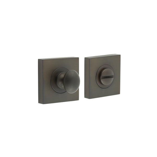 Burlington - Turns & Releases Inner 1 Square Plain Rose - Dark Bronze - BUR-80DB-150DB - Choice Handles