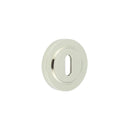 Burlington - Standard Keyway Escutcheons Plain Rose - Polished Nickel - BUR-60PN-71PN - Choice Handles