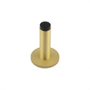 Burlington - Plain Wall Mounted Door Stops Knurled Rose - Satin Brass - BUR-970SB-969SB - Choice Handles