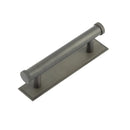 Hoxton Thaxted Cabinet Handles 96mm Ctrs Stepped Backplate - Dark Bronze - HOX-250DB-6050DB - Choice Handles