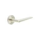 Burlington - Mayfair Door Handle on Chamfered Rose  - Satin Nickel - BUR10KIT314 - Choice Handles