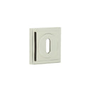 Burlington - Standard Keyway Escutcheons Square Stepped Rose - Polished Nickel - BUR-60PN-173PN - Choice Handles
