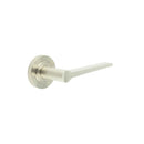 Burlington - Knightsbridge Door Handle on Plain Rose - Satin Nickel - BUR20KIT313 - Choice Handles