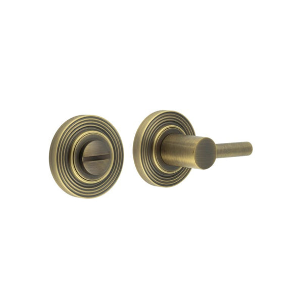 Burlington - Easy Turn & Release Reeded Rose - Antique Brass - BUR-82AB-53AB - Choice Handles