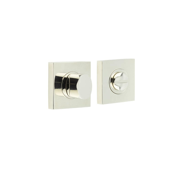 Burlington - Turns & Releases Inner 3 Square Plain Rose - Polished Nickel - BUR-81PN-150PN - Choice Handles