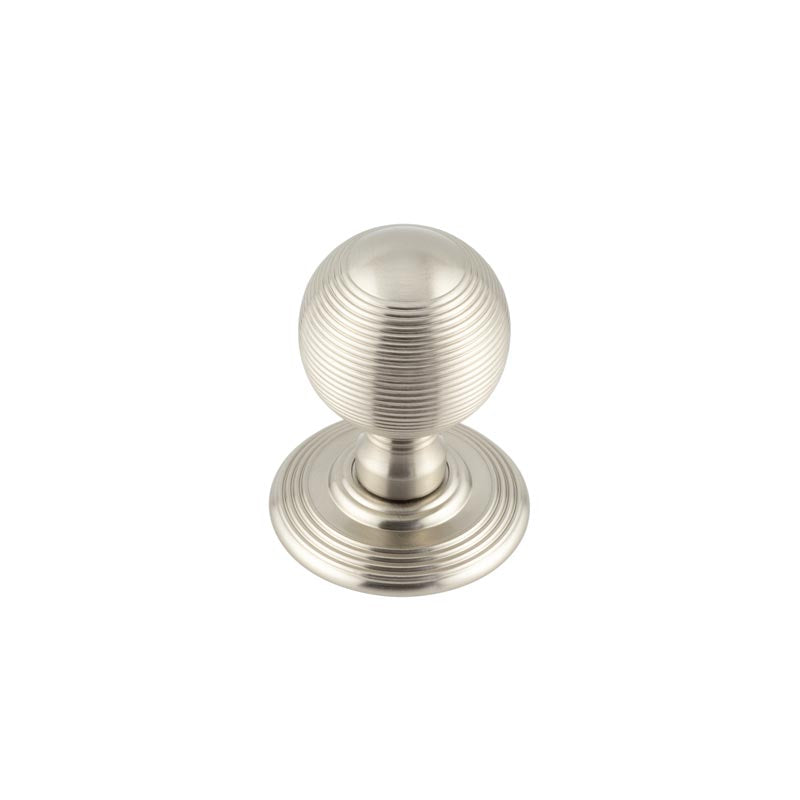 Frelan - Jedo Reeded Mortice Door Knobs 62mm - Satin Nickel - JR8MSN - Choice Handles