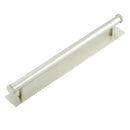 Hoxton Wenlock Cabinet Handles 224mm Ctrs Plain Backplate - Satin Nickel - HOX-160SN-5060SN - Choice Handles