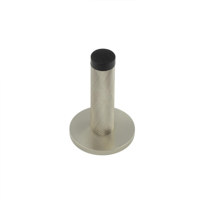 Burlington - Knurled Wall Mounted Doorstops Knurled Rose - Satin Nickel - BUR-968SN-969SN - Choice Handles