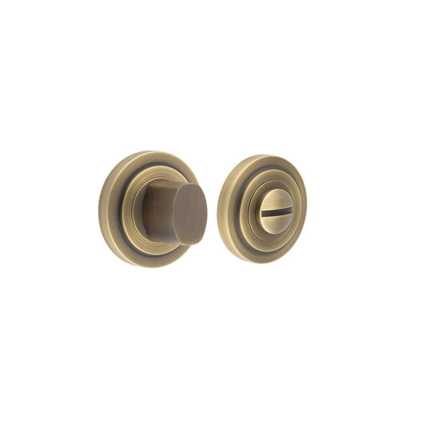 Burlington - Turns & Releases Inner 3 Stepped Rose - Antique Brass - BUR-81AB-52AB - Choice Handles