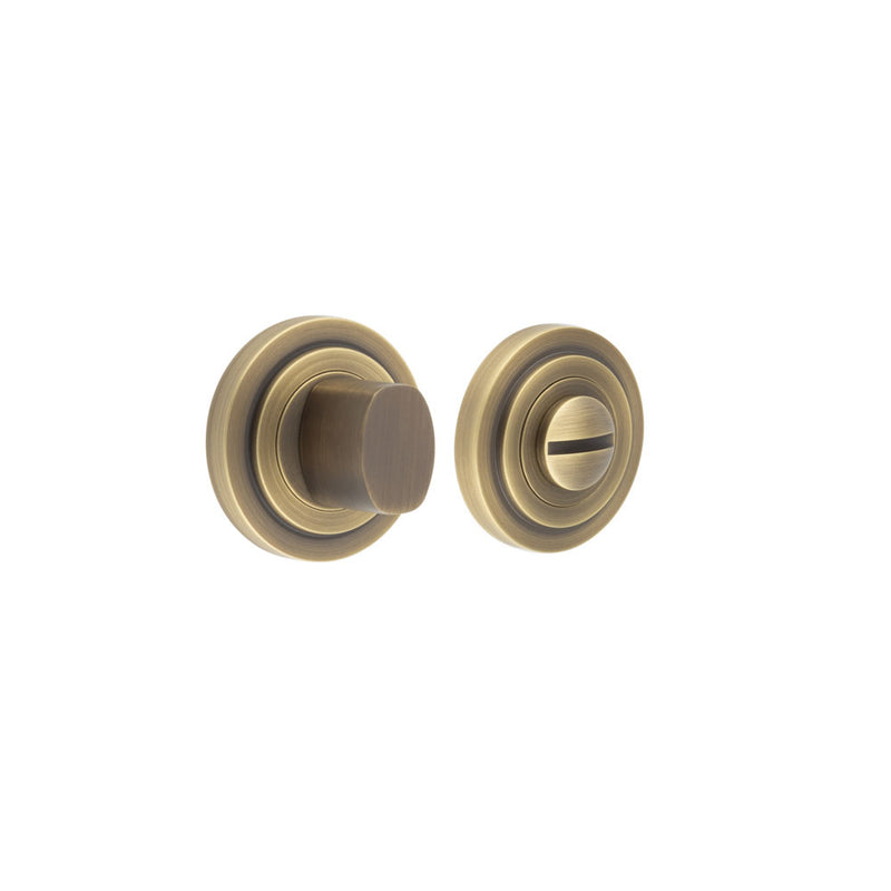 Burlington - Turns & Releases Inner 3 Stepped Rose - Antique Brass - BUR-81AB-52AB - Choice Handles