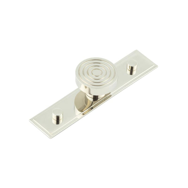 Hoxton - Murray Cupboard Knobs 40mm Stepped Backplate - Polished Nickel - HOX-1140PN-6090PN - Choice Handles
