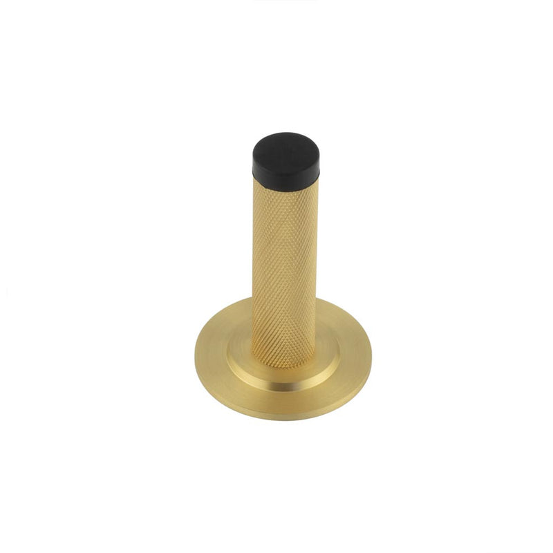 Burlington - Knurled Wall Mounted Doorstops Stepped Rose - Satin Brass - BUR-968SB-973SB - Choice Handles