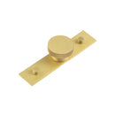 Hoxton - Wenlock Cupboard Knobs 40mm Plain Backplate - Satin Brass - HOX-140SB-5090SB - Choice Handles