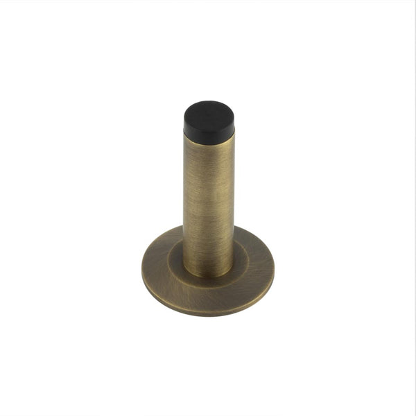 Burlington - Plain Wall Mounted Door Stops Chamfered Rose - Antique Brass - BUR-970AB-972AB - Choice Handles