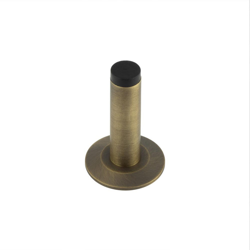 Burlington - Plain Wall Mounted Door Stops Chamfered Rose - Antique Brass - BUR-970AB-972AB - Choice Handles