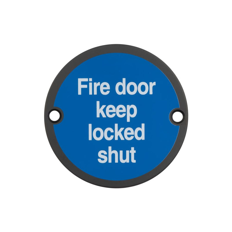 Frelan - Stainless Steel Fire Door Keep Locked Shut 75mm - Black - JS109MB - Choice Handles