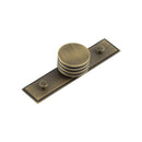 Hoxton - Sturt Cupboard Knobs 40mm Stepped - Antique Brass - HOX-440AB-6090AB - Choice Handles