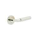 Burlington - Piccadilly Door Handle on Knurled Rose  - Polished Nickel - BUR40KIT161 - Choice Handles