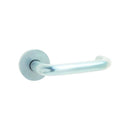 Burlington - 19mm  Round Bar Handle on Rose  - Satin Anodised Aluminium - J4645B - Choice Handles