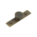Hoxton - Wenlock Cupboard Knobs 40mm Plain Backplate - Antique Brass - HOX-140AB-5090AB - Choice Handles