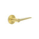 Burlington - Knightsbridge Door Handle on Stepped Rose  - Satin Brass - BUR20KIT237 - Choice Handles