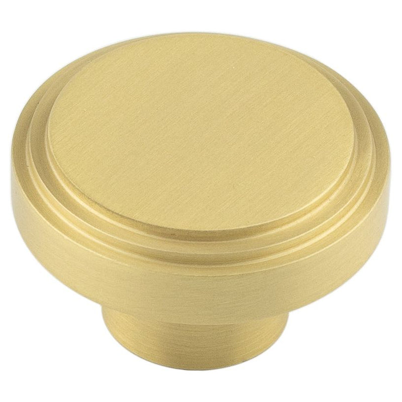 Hoxton - Cropley Cupboard Knobs 40mm - Satin Brass - HOX1040SB - Choice Handles