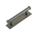 Hoxton Thaxted Cabinet Handles 96mm Ctrs Plain Backplate   - Dark Bronze - HOX-250DB-5050DB - Choice Handles