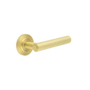 Burlington - Richmond Door Handles On Chamfered Rose  - Satin Brass - BUR45KIT236 - Choice Handles