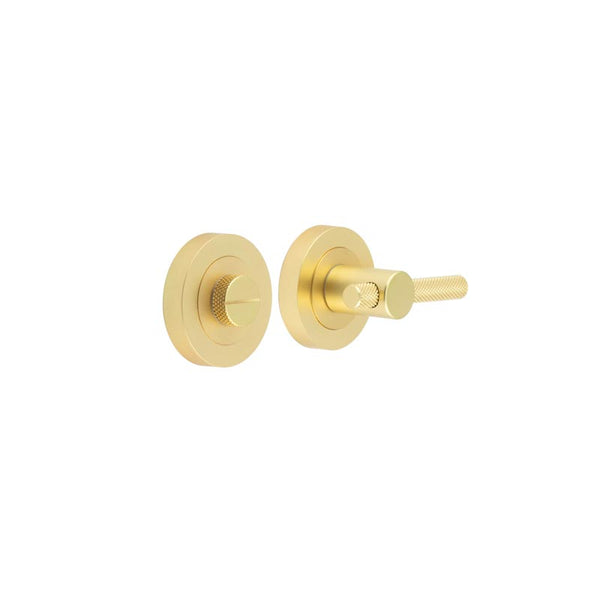 Jedo - Bari Knurled Turns & Releases - Satin Brass - JV855SB - Choice Handles