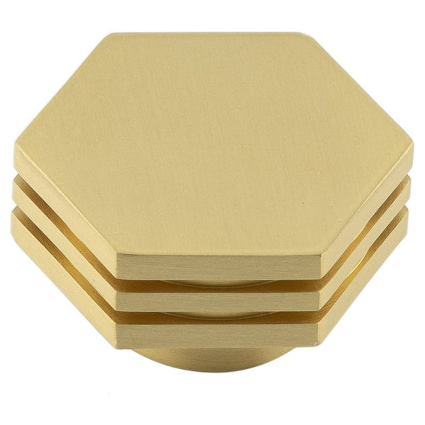 Hoxton - Nile Cupboard Knobs 40mm - Satin Brass - HOX340SB - Choice Handles
