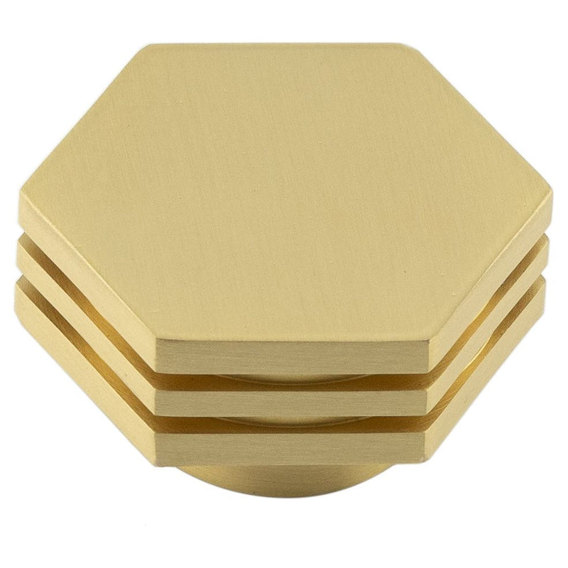 Hoxton - Nile Cupboard Knobs 40mm - Satin Brass - HOX340SB - Choice Handles