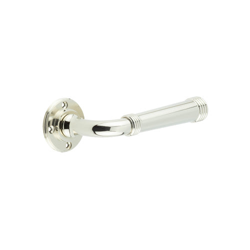 Burlington - Highgate Door Handles No Rose  - Polished Nickel - BUR35PN - Choice Handles