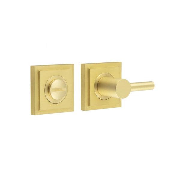 Burlington - Easy Turn & Release Square Stepped Rose - Satin Brass - BUR-82SB-152SB - Choice Handles