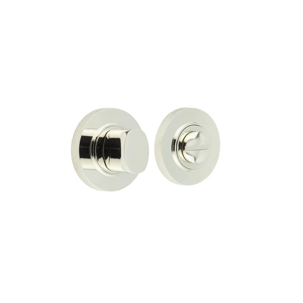 Burlington - Turns & Releases Inner 3 Knurled Rose - Polished Nickel - BUR-81PN-55PN - Choice Handles