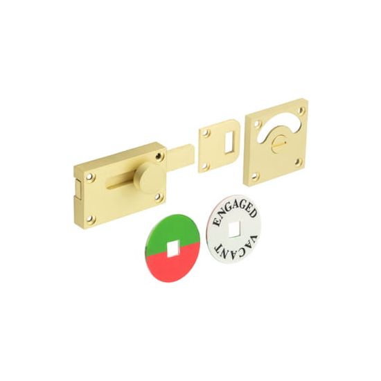 Burlington - Indicator Lock Antique - Satin Brass - BUR2552SB - Choice Handles
