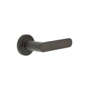 Burlington - Kensington Door Handles On Knurled Rose  - Dark Bronze - BUR25KIT83 - Choice Handles