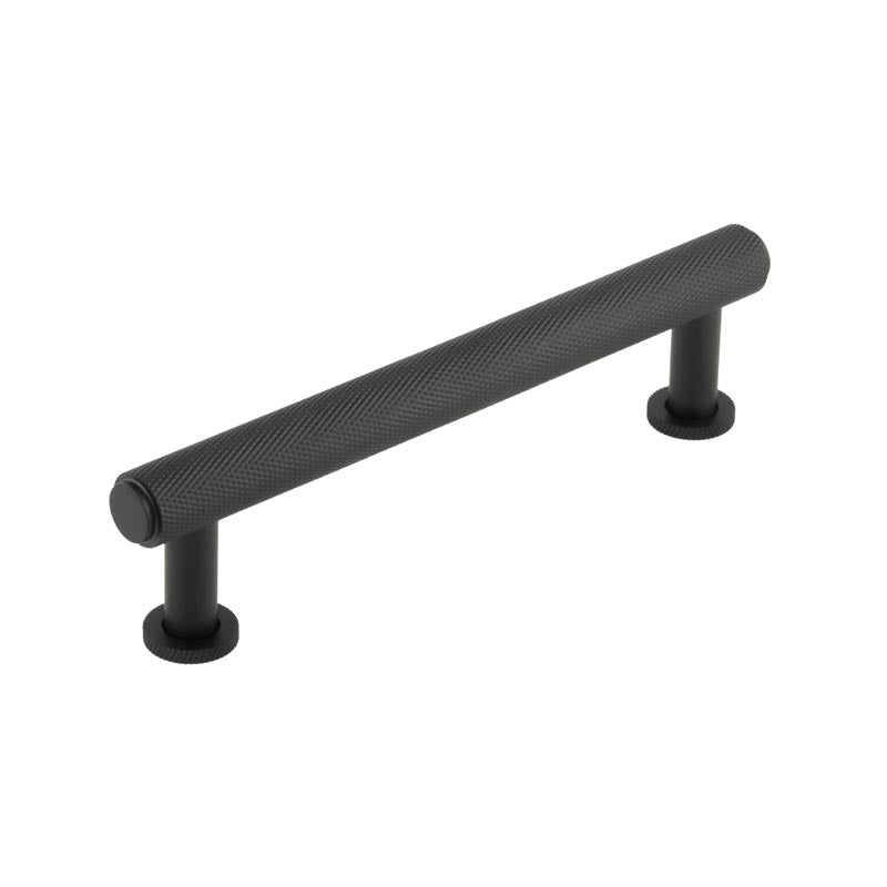 Burlington Piccadilly Knurled Cabinet Handles 128mm  - Black - BUR411MB - Choice Handles