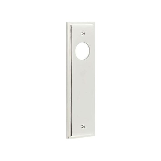 Burlington - Lever Handle Backplate Latch - Polished Nickel - BUR450PN - Choice Handles