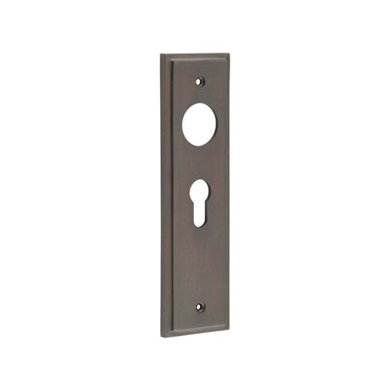 Burlington - Lever Handle Backplate Din Euro - Dark Bronze - BUR454DB - Choice Handles