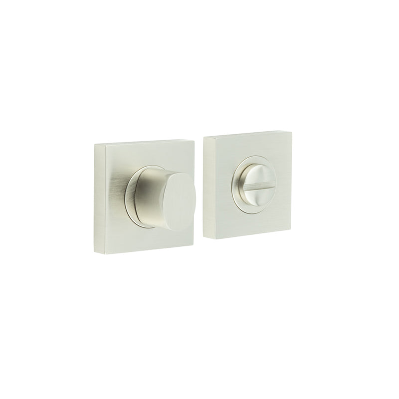 Burlington - Turns & Releases Inner 3 Square Plain Rose - Satin Nickel - BUR-81SN-150SN - Choice Handles