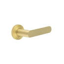Burlington - Kensington Door Handles On Knurled Rose  - Satin Brass - BUR25KIT239 - Choice Handles