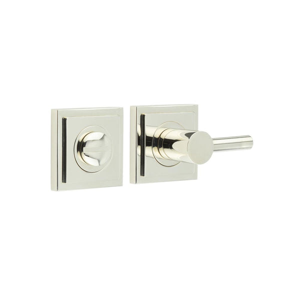 Burlington - Easy Turn & Release Square Stepped Rose - Polished Nickel - BUR-82PN-152PN - Choice Handles