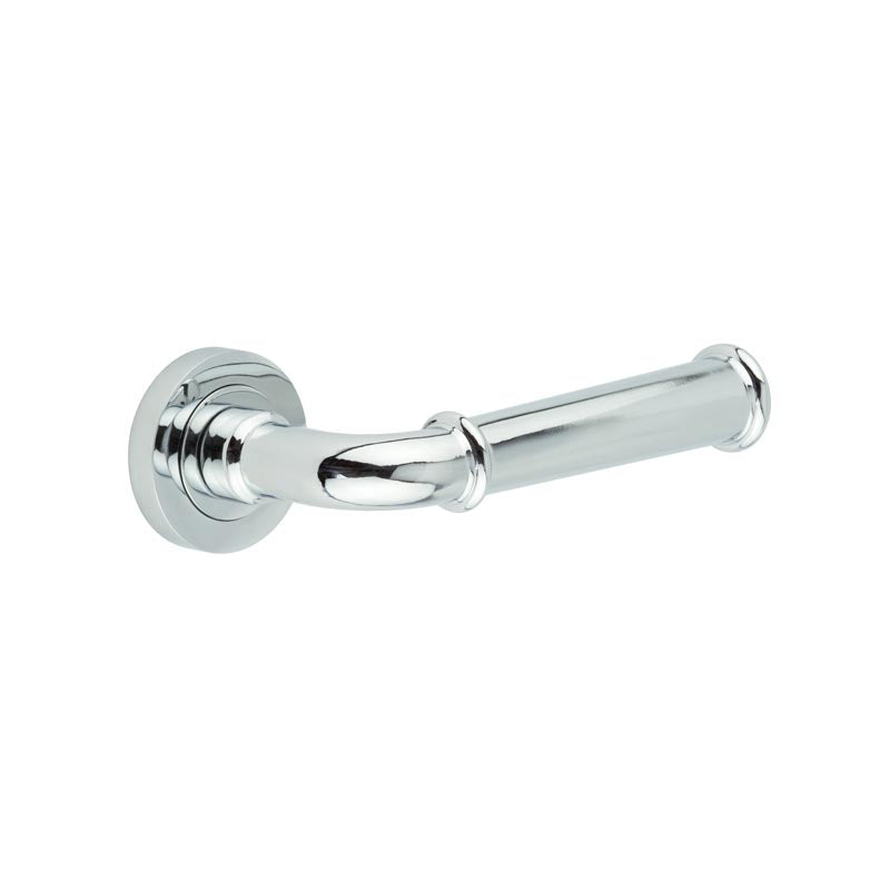 Jedo - Classic Lever On Rose Door Handle - Polished Chrome - JV847PC - Choice Handles