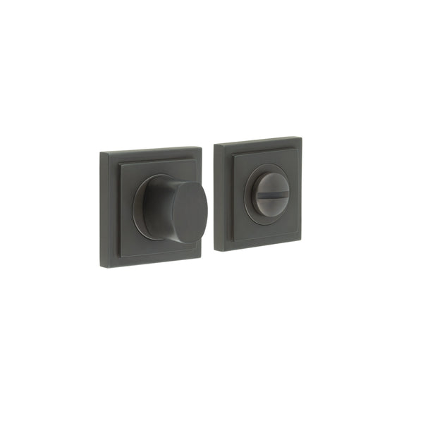 Burlington - Turns & Releases Inner 3 Square Stepped Rose - Dark Bronze - BUR-81DB-152DB - Choice Handles