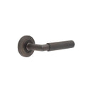 Burlington - Piccadilly Door Handle on Chamfered Rose  - Dark Bronze - BUR40KIT80 - Choice Handles