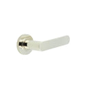 Burlington - Kensington Door Handles On Knurled Rose  - Polished Nickel - BUR25KIT161 - Choice Handles