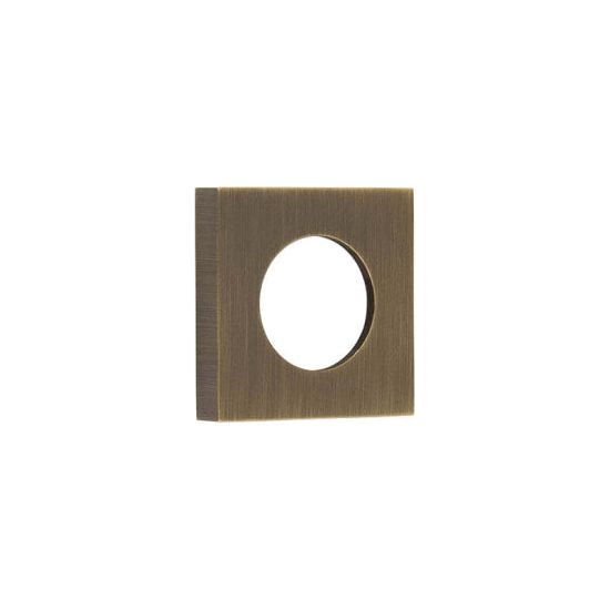 Burlington - Square Plain Outer Rose - Antique Brass - BUR150AB - Choice Handles
