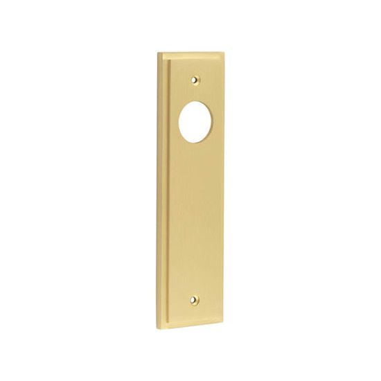 Burlington - Lever Handle Backplate Latch - Satin Brass - BUR450SB - Choice Handles