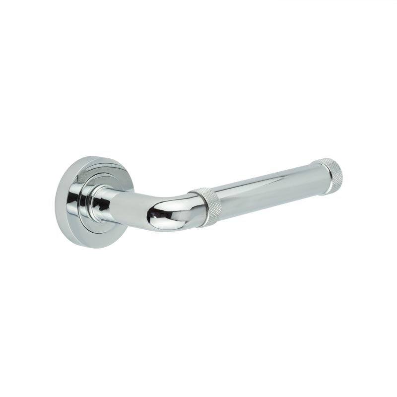 Jedo - Midtown Lever On Rose Door Handle - Satin Brass - JV853PC - Choice Handles